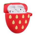 Wholesale Cute Design Cartoon Silicone Cover Skin for Airpod (1 / 2) Charging Case (Strawberry)